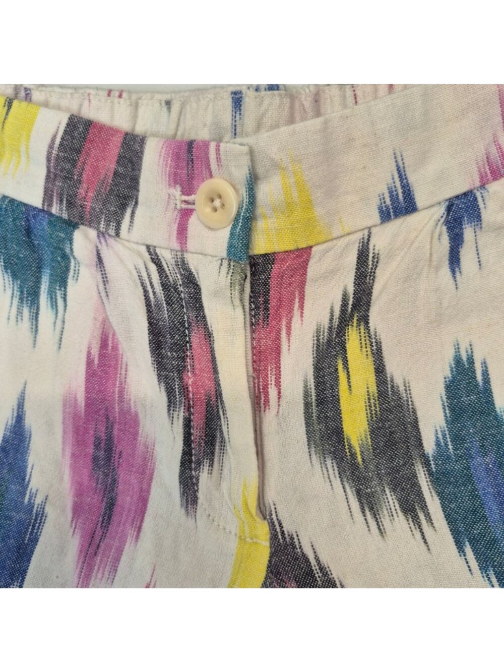J. Crew Womens Summer Multicolor Ikat Print Shorts Size 4 - Picture 2 of 8